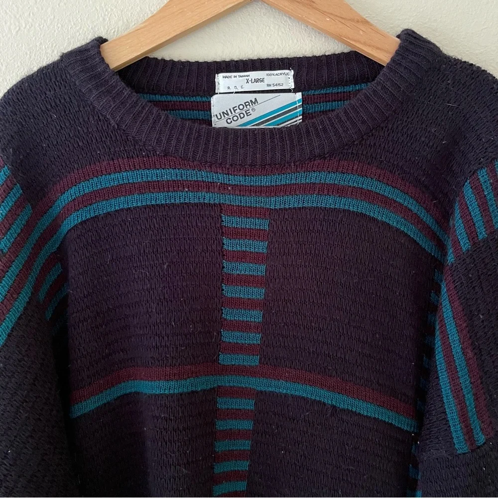 Uniform Code Mens Sweater Size XL‎ Coogi Style Grandpacore 90s Vintage